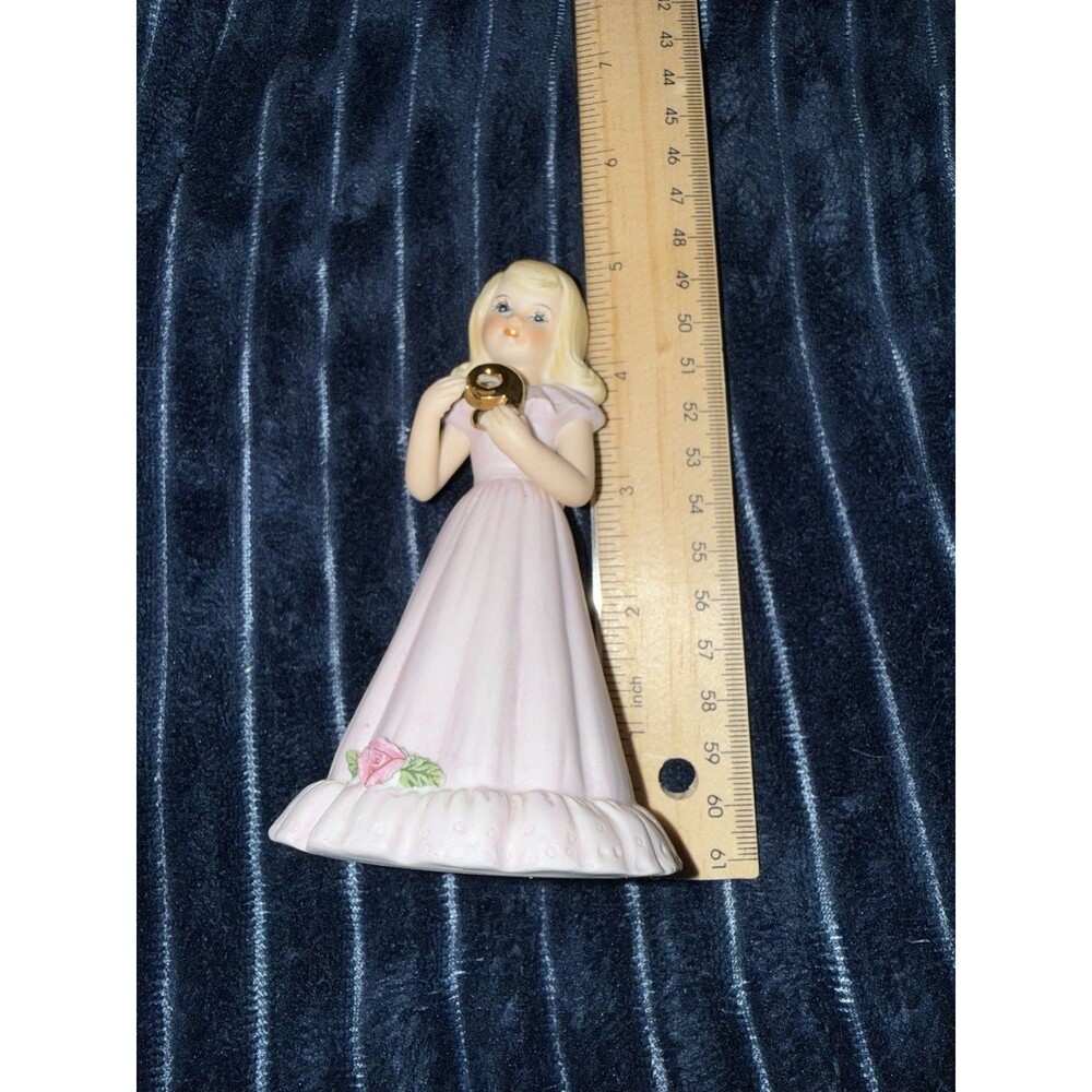 Enesco 1981 Growing Up Birthday Girls 9 Year Old Blonde Vintage Figurine - Picture 8 of 8